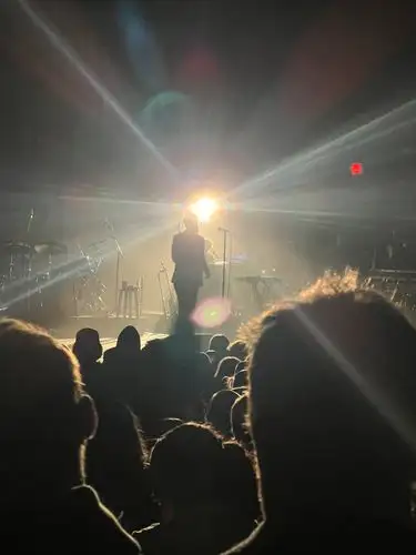 Lost in the glow of live music.